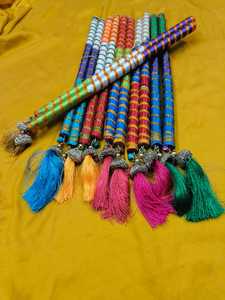 Dazzling <b>Dandiya</b> Handcrafted <b>Stick</b> Pairs WithTassels for Garba Navratri Wedding Favors Wooden <b>Stick</b> <b>Dandiya</b> Raas Folk Dance Gift - Product Image 3
