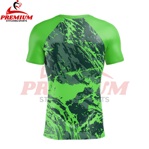 เสื้อรัดรูปสำหรับเล่นกระดานโต้คลื่นเสื้อรัดรูปสำหรับยิมชกมวยสำหรับผู้ชายป้องกันรังสียูวีผ้าสแปนเด็กซ์พิมพ์ลายซับลิเมชันตามสั่ง - Product Image 2