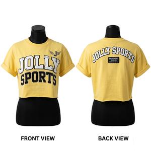 Camiseta Corta para Mujer, Algodón Premium GSM, Verde Oliva, Estampado Gráfico de Águila, Logotipo Personalizado, Ajuste Suave y Transpirable - Product Image 6