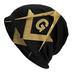 Gorro de Lana Personalizado con Logotipo Masónico para Unisex, 100% Algodón, Transpirable, Impermeable, para las 4 Estaciones, Invierno, Esquí, Maestro Masón - Product Image 1