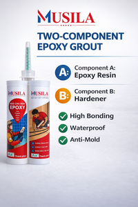 MUSILA Excellent mastic époxy bicomposant mat super résistant pour carrelage, étanche et résistant aux taches, scellant pour joints de construction - Product Image 5