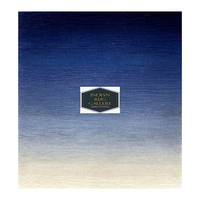 Tapis sur mesure en laine de Nouvelle-Zélande, noué à la main, très résistant, couleurs dégradées bleu marine et crème, arc-en-ciel, résistant aux taches, pour hôtel