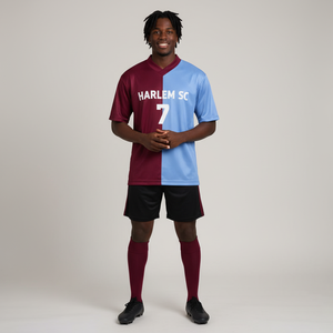 เสื้อฟุตบอลแบบสปอร์ต คอวี แขนครึ่ง ผ้าแจ็คการ์ด ระบายอากาศได้ดี คุณภาพสูง ผลิตตามแบบ OEM ปรับแต่งได้ ทนทาน เป็นมิตรกับสิ่งแวดล้อม - Product Image 5