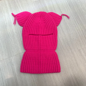 Bonnets d'extérieur personnalisés de haute qualité Fabricant de bonnets chauds Crâne Pêcheur Hiver Jacquard Mohair Bonnet en fourrure sans manchette à revers - Product Image 4