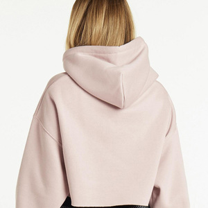 2025 Sudadera con capucha corta personalizada para mujer, sudaderas y sudaderas informales para mujer, Sudadera con capucha recortada de gran tamaño para mujer - Product Image 6