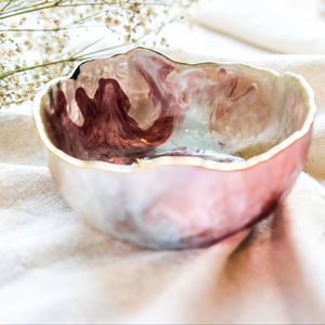 Cuenco decorativo de resina colorido elegante, centro de mesa moderno para el hogar, sala de estar, cocina y exhibición de oficina, plato de acento - Product Image 1