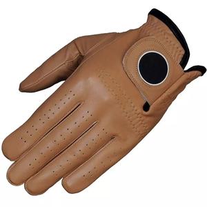 Guantes de Golf para Hombre de Piel de Oveja de Alta Calidad, Color Marrón, Diseño Profesional para Deportes con Logotipo Personalizado - Product Image 1