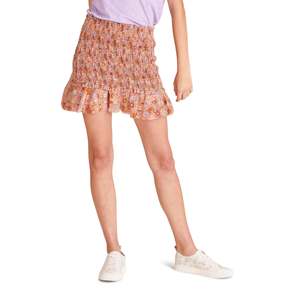 Minigonna Veronica Beard Melodie in Stampa Floreale Corallo Taglia 6, Vita Elastica Morbida, Gonna Dritta in Pelle e Nylon Lavorato a Maglia - Product Image 1