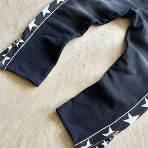 Nouveauté Pantalons de survêtement à pattes évasées en coton molletonné français délavé à l'acide pour hommes Mode masculine Nouveau style Pantalons pour hommes - Product Image 6