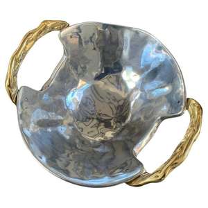 Vaisselle de fête, saladier, plat de service, décoration d'intérieur, plat à fruits et desserts en métal, qualité supérieure, poli, écologique, moderne - Product Image 1