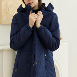 Button Pockets Zippers WOMEN Custom Logo Breathable <b>Jacket</b> Cotton Filling 100% Warm Fitted Down Stylish Removable Hood genuine - Product Image 5