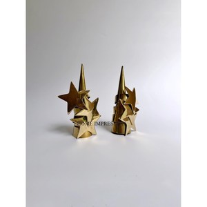 Anneau de serviette en métal au design magnifique pour la décoration de table de mariage, de fête ou de dîner, porte-mouchoirs en forme d'étoile, écologique et moderne - Product Image 1