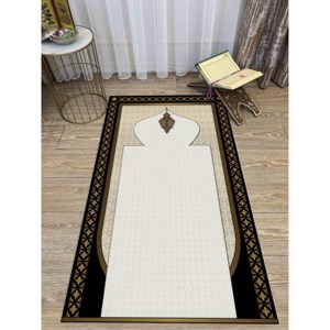 Gold Prayer <b>Rug</b>, Beige Prayer <b>Rug</b>, Religious <b>Rug</b>, Printed <b>Rug</b>,Nonwoven <b>Thin</b> <b>Rug</b> - Product Image 3