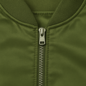 Chaqueta de satén personalizada, ropa de abrigo de estilo de bombardero de béisbol brillante para hombres y mujeres, ropa de calle ligera de moda, fabricante OEM y ODM - Product Image 3