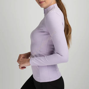เสื้อขี่ม้าโพลีเอสเตอร์ผสมสแปนเด็กซ์ แขนยาว รุ่นใหม่ ปี 2026 สำหรับผู้หญิง เสื้อเบสเลเยอร์สำหรับขี่ม้า  รับสกรีนโลโก้ สไตล์นักขี่ม้า - Product Image 1