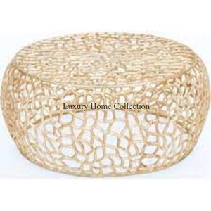 Soporte elegante chapado en oro de diseñador curvo fundido de aluminio con mesas de centro redondas de diseño y color único de proveedor indio - Product Image 3