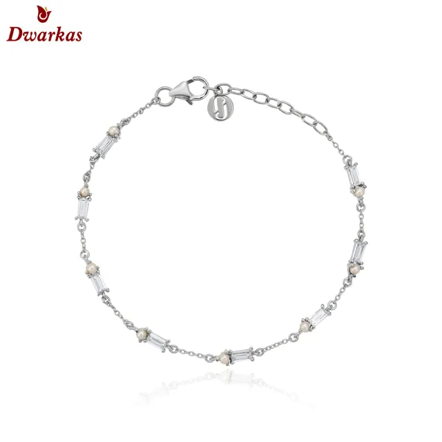 Natürliche weiße Perle 925 Sterling Silber Multi Edelstein handgemachte Silber Armband Schmuck Großhandel Fabrik preis