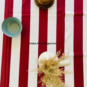 ผ้าปูโต๊ะผ้าฝ้ายทำมือจากอินเดีย ผ้าปูโต๊ะผ้าฝ้ายพิมพ์ลายด้วยมือสวยงามสำหรับงานแต่งงาน มีจำหน่าย - Product Image 6