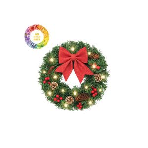 พวงมาลาคริสต์มาสทำด้วยมือสำหรับกลางแจ้งพวงมาลาสำหรับวันหยุดฤดูหนาวหรืองานเลี้ยงฉลองเทศกาลคริสต์มาสที่สวยงาม - Product Image 1