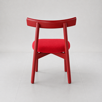 Chaise de salle à manger moderne en stock, avec coussin rembourré, structure en bois, livraison rapide, mobilier pour hôtel, café, restaurant commercial