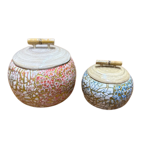 Độc đáo tre Jar/Việt <span class=keywords><strong>Spun</strong></span> tre lidded nồi bát tay sơn khảm nhuộm vỏ trứng mô hình bởi eco2go - Product Image 4