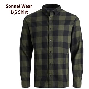 Biểu Tượng Tùy Chỉnh In Ấn Mùa Thu Người Đàn Ông Áo Sơ Mi Nam Giản Dị Dài Tay - Product Image 1