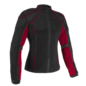 Vestes de moto de protection en maille d'été noire et rose pour femmes Protections CE veste textile de moto pour femmes - Product Image 3