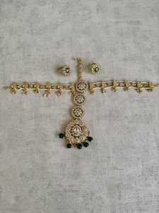 Conjunto de Collar Corto de Circonita Plateada con Platino de Estilo Elegante para Novia, Boda, Compromiso, Aniversario, Kundan - Product Image 5