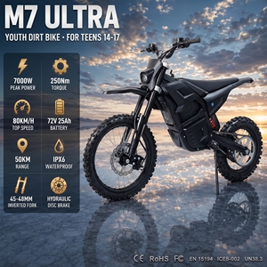 Vélo électrique tout-terrain M7 Ultra 72V 7000W 250Nm Moteur central 25AH Lithium Certifié CE UKCA Enduro <span class=keywords><strong>Adulte</strong></span> Vente en gros usine - Product Image 1