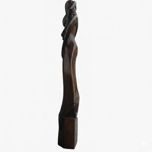 Estatua de Pareja de Enamorados de Madera Tallada a Mano Ecológica, Figura Romántica Art Deco para el Día de San Valentín, Decoración de Mesa para el Hogar u Oficina - Product Image 3