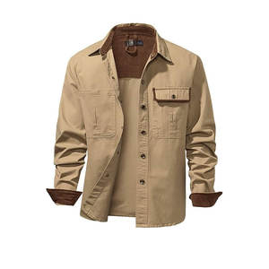 OEM Chemise décontractée à col haut pour hommes en coton pour l'extérieur Conception personnalisée imprimée pour la saison d'automne 100% Matériau en coton respirant - Product Image 1