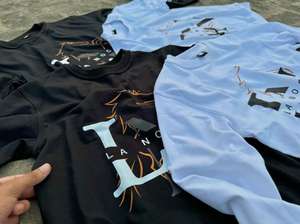 Camiseta informal de algodón 100% para hombre, camiseta transpirable de secado rápido de gran tamaño, manga larga, logotipo frontal, estampado Dtf, nueva camiseta sostenible - Product Image 3