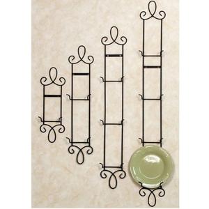 Classic Design Iron Plate <b>Rack</b> Tabletop Standing Plate Holder Black Finished Kitchen Wall Mounted Plate Stand <b>Dish</b> <b>Rack</b> - Product Image 4