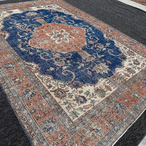 พรมวินเทจ, พรมปูพื้นขนาด 0.7x11.7 ฟุต, พรมขนสัตว์สีน้ำเงินน้ำตาล - Product Image 3