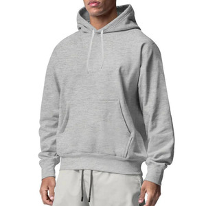 Sudadera con capucha de gran tamaño para hombre, sudadera de algodón, ropa de calle de peso pesado, Top con capucha de manga larga informal a la moda - Product Image 2