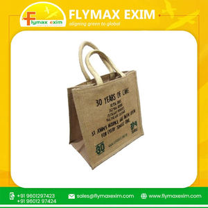 Custom Eco Large Natural <b>Jute</b> <b>Tote</b> Black <b>Bag</b> With Company Logo - Product Image 4