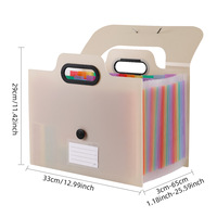 Porte-documents extensible à 13 poches avec poignée, format A4, porte-documents en accordéon