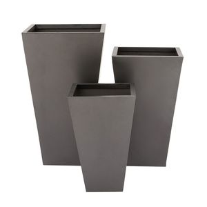 Ensemble de jardinières métalliques empilables, 3 supports élégants pour plantes, pour l'intérieur et l'extérieur, design élégant, capacité 5L/8L/12L - Product Image 1