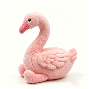 <b>Pink</b> Swan Plush, Stuffed <b>Pink</b> Swan Toy, <b>Pink</b> Swan Stuffed Animal, Cute Swan Plushie - Product Image 5