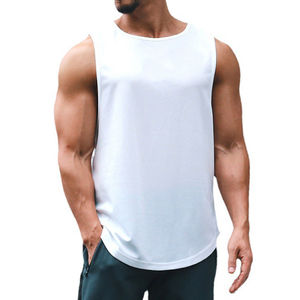 Camiseta sin mangas transpirable de alta calidad para hombre, chaleco de viaje de secado rápido con cuello redondo y logotipo personalizado, nuevo estilo, chaleco de gimnasio para correr - Product Image 3