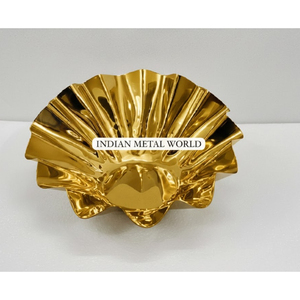 Bol de service en métal martelé doré fantaisie, bol à chocolat en métal martelé à la main pour la maison, bol écologique et vaisselle, prix d'usine - Product Image 3