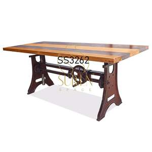 Restaurant industriel commercial Table de dîner industrielle de concepteur indien Table unique de concepteur d'hôtel fabriqué à la main - Product Image 1