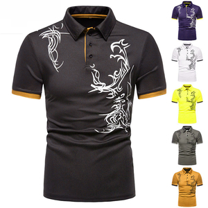 Polo DE FÁBRICA DE Pakistán para hombre, jersey de tela de alta calidad, manga corta, ajustado, solapa, bloque de Color, botón, decoración impresa - Product Image 1