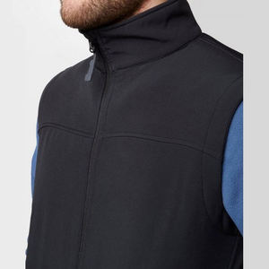 Gilet souple et coupe-vent en polyester 100% pour hommes Nouveau design Veste d'extérieur sans manches à col montant avec logo sur le devant - Product Image 5