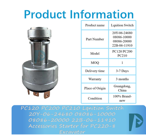 สวิตช์ความรู้ความเข้าใจสำหรับ PC120/PC200/PC210/PC220-8อะไหล่รถขุด20Y-06-24680 08086-10000 08086-20000 22B-06-11910 - Product Image 3