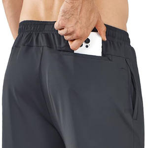 Pantalones Deportivos Casuales para Hombre al por Mayor, Pantalones de Punto con Bolsillos con Cremallera, Color Sólido, Estilo Jogger - Product Image 4