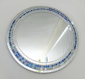 Marco de Fotos de Pared con Incrustaciones de Vidrio Amarillo Hecho a Mano con Elegante Diseño de Mosaico para Decoración del Hogar y Bodas - Product Image 5