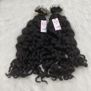 Gran oferta, extensiones onduladas de cuerpo alineado con cutícula 100%, sin enredos, ondas naturales profundas sueltas, 100%, cinta cruda china, paquetes de cabello humano - Product Image 5