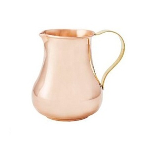 Jarra de Cobre Puro Simple con Asa de Latón, Jarra de Agua para Café, Jarra de Cobre para Bebidas, para Bodas y Restaurantes - Product Image 1
