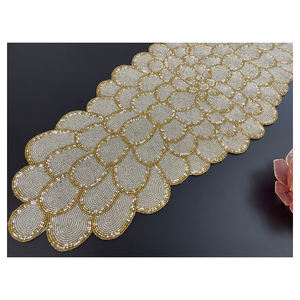 Único diseño moderno de moda respetuoso con el medio ambiente reutilizable personalizable corredor mantel restaurante boda forma Rectangular 13x36" - Product Image 1